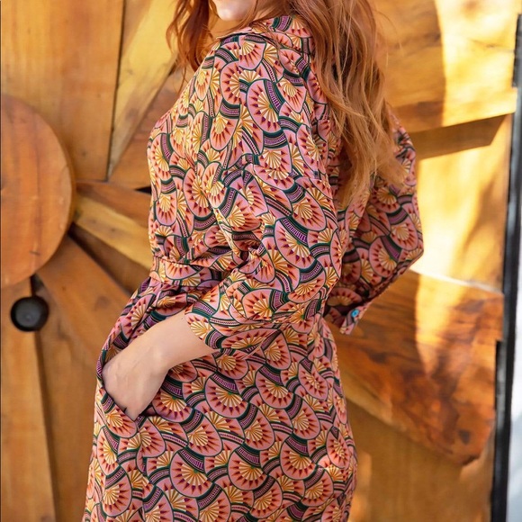 Eva Franco Edeline Abstract Shirtdress Size 2P - Picture 5 of 16